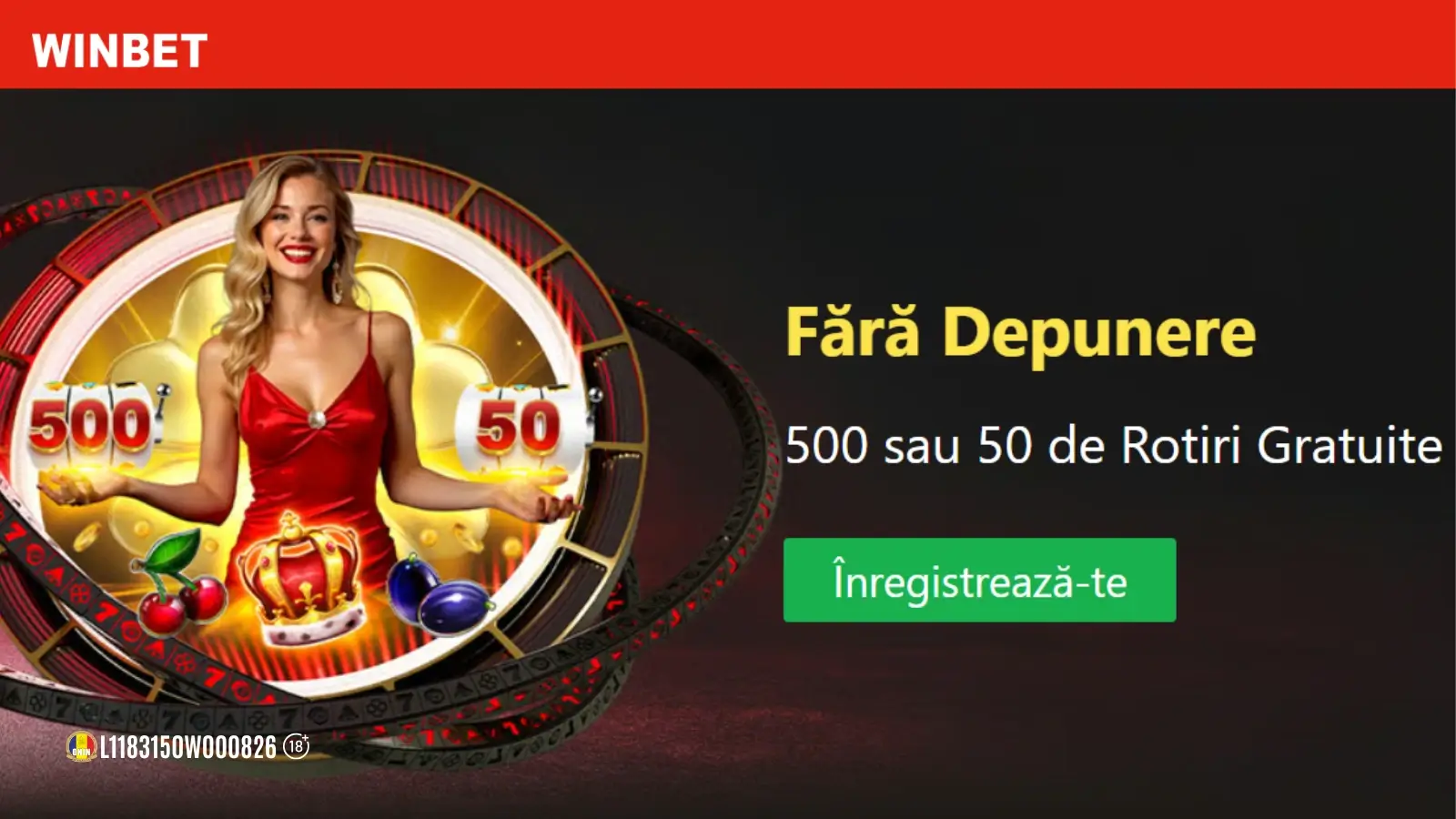 Winbet Bonus Fara Depunere – Bonus la Alegere – 500 rotiri 0.10 vs 50 Rotiri 1 Leu