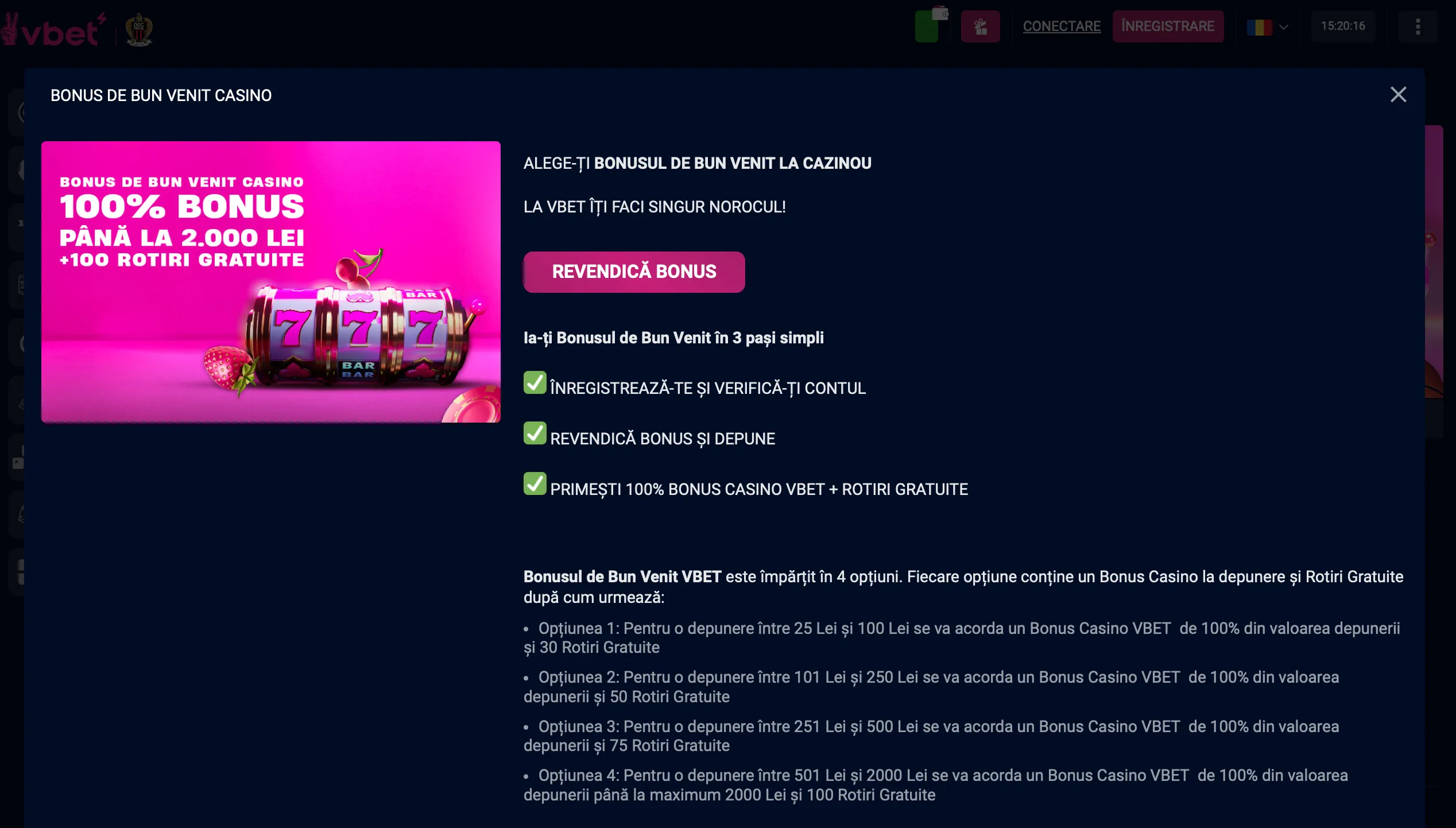 Bonus de bun-venit VictoryBet