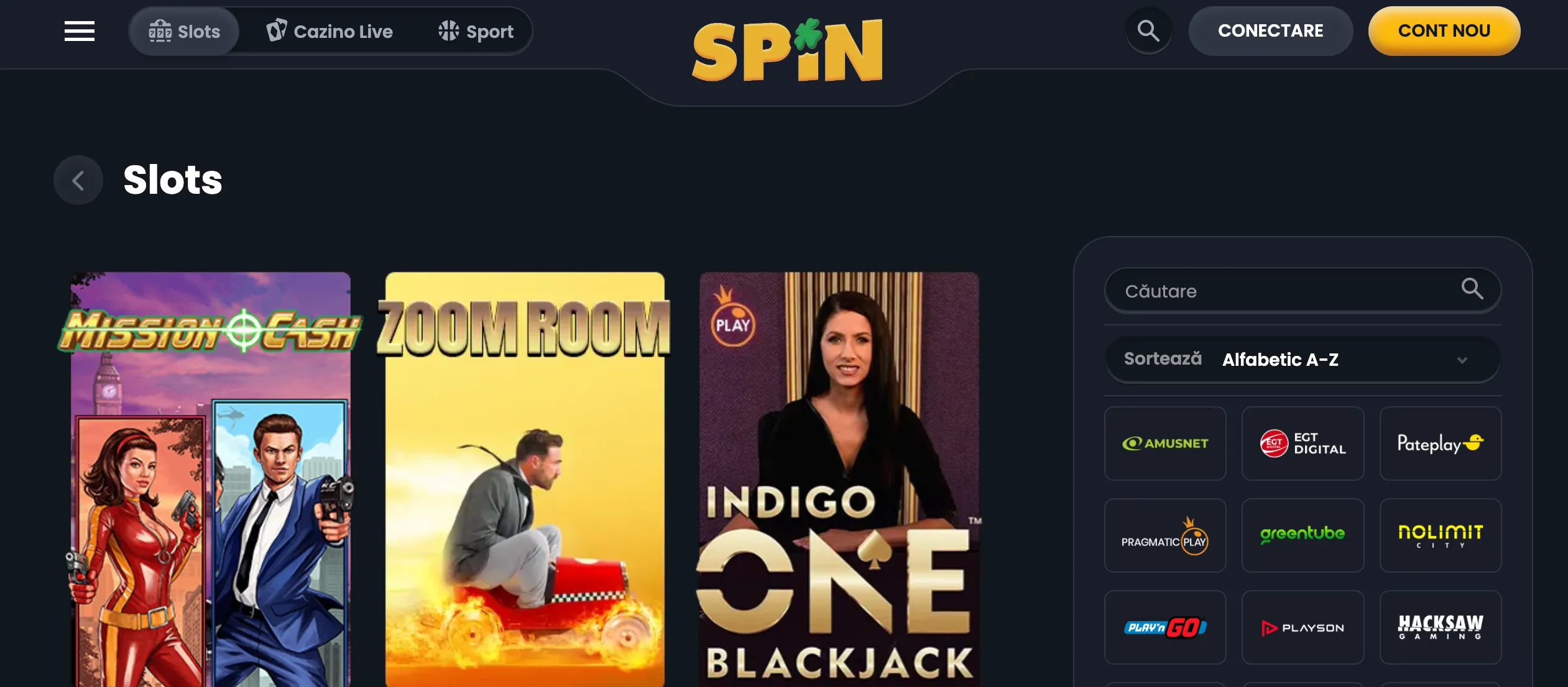spin live casino