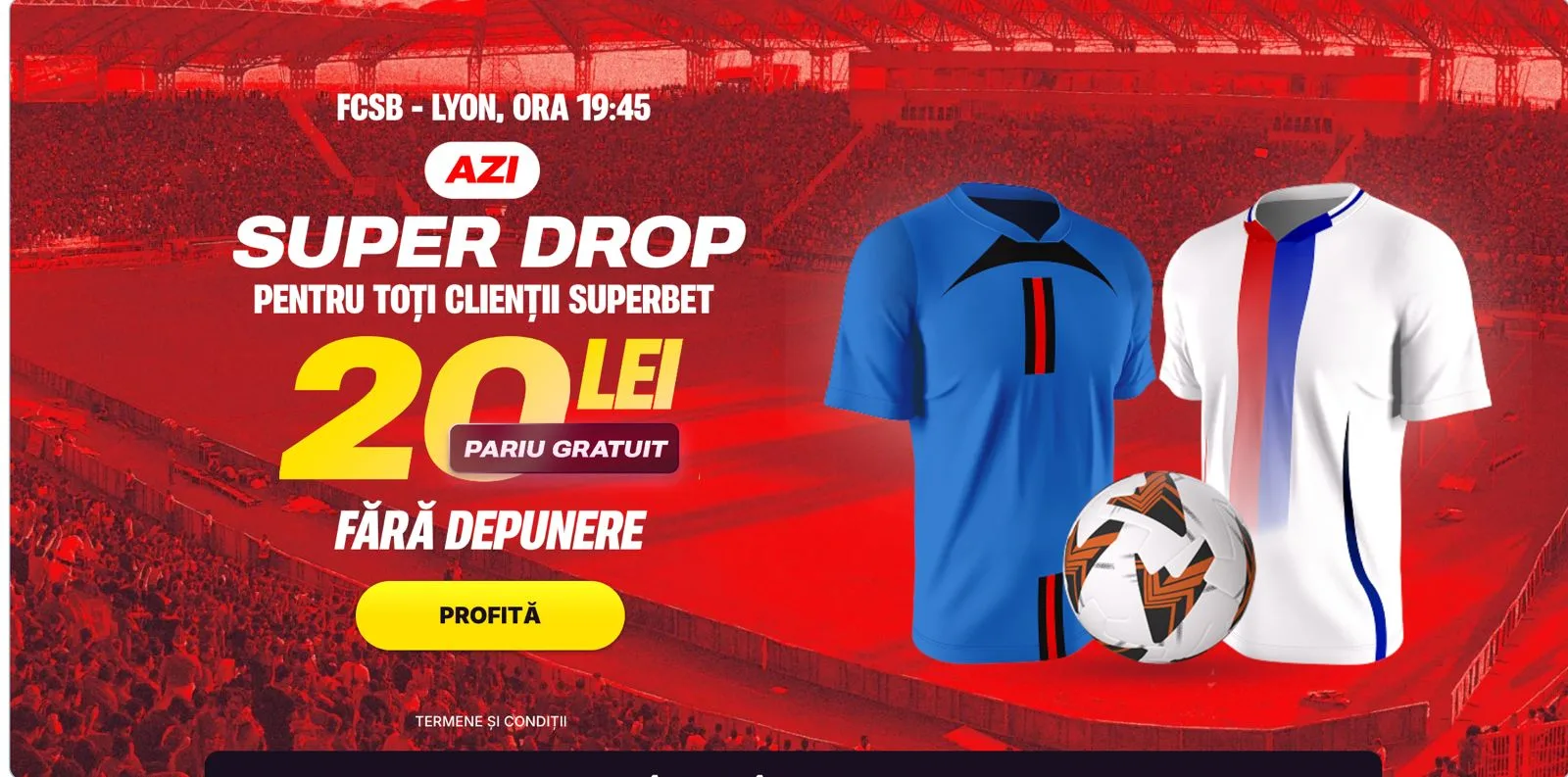 20 RON Bonus Fără Depunere pentru toate conturile Superbet