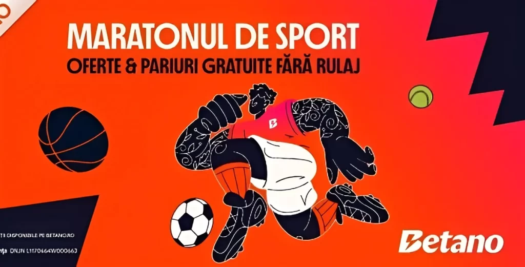 La Betano câștigi bonusuri fără rulaj în Maratonul de Sport