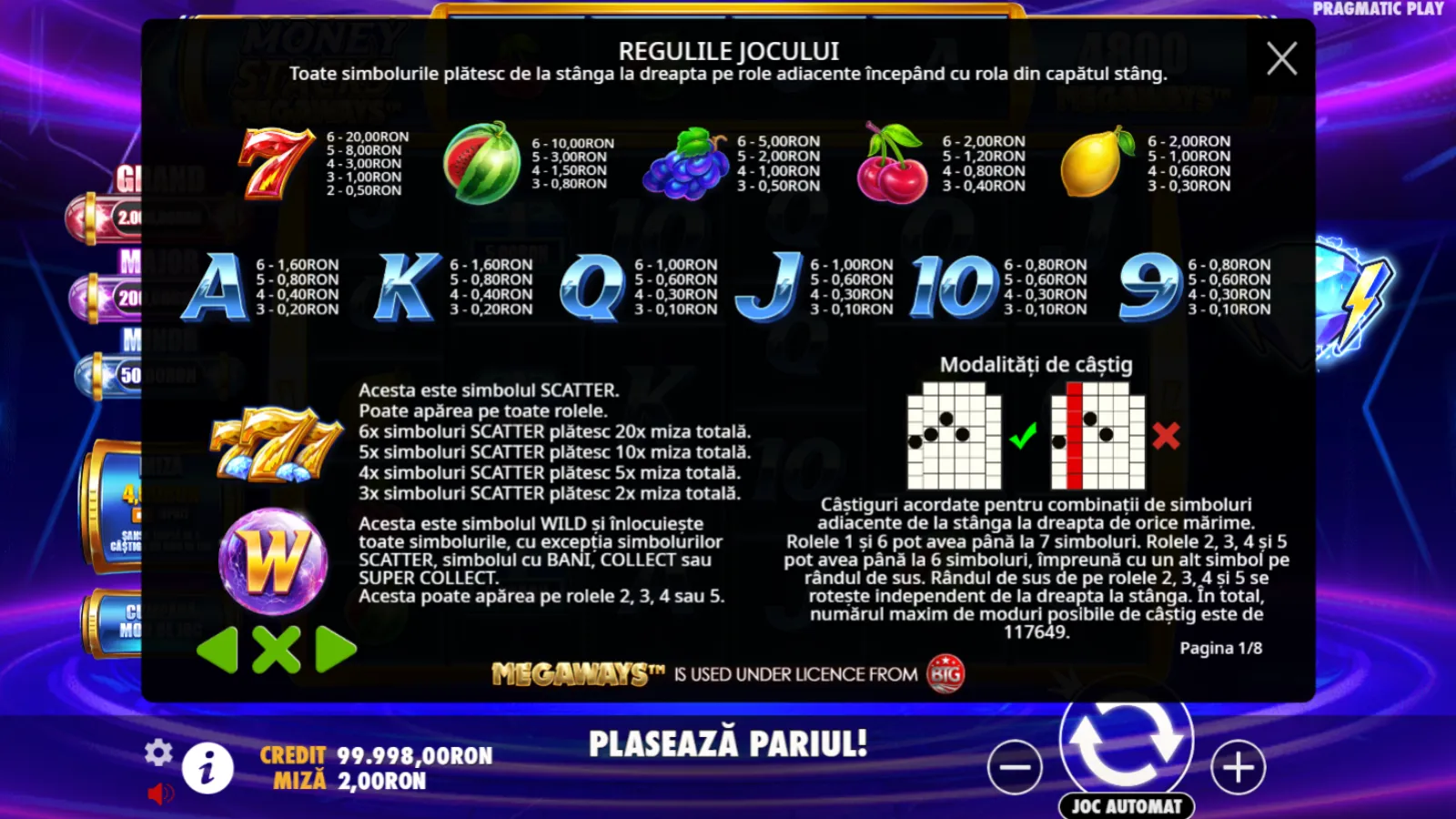 Money Stacks Megaways Gratis Simboluri
