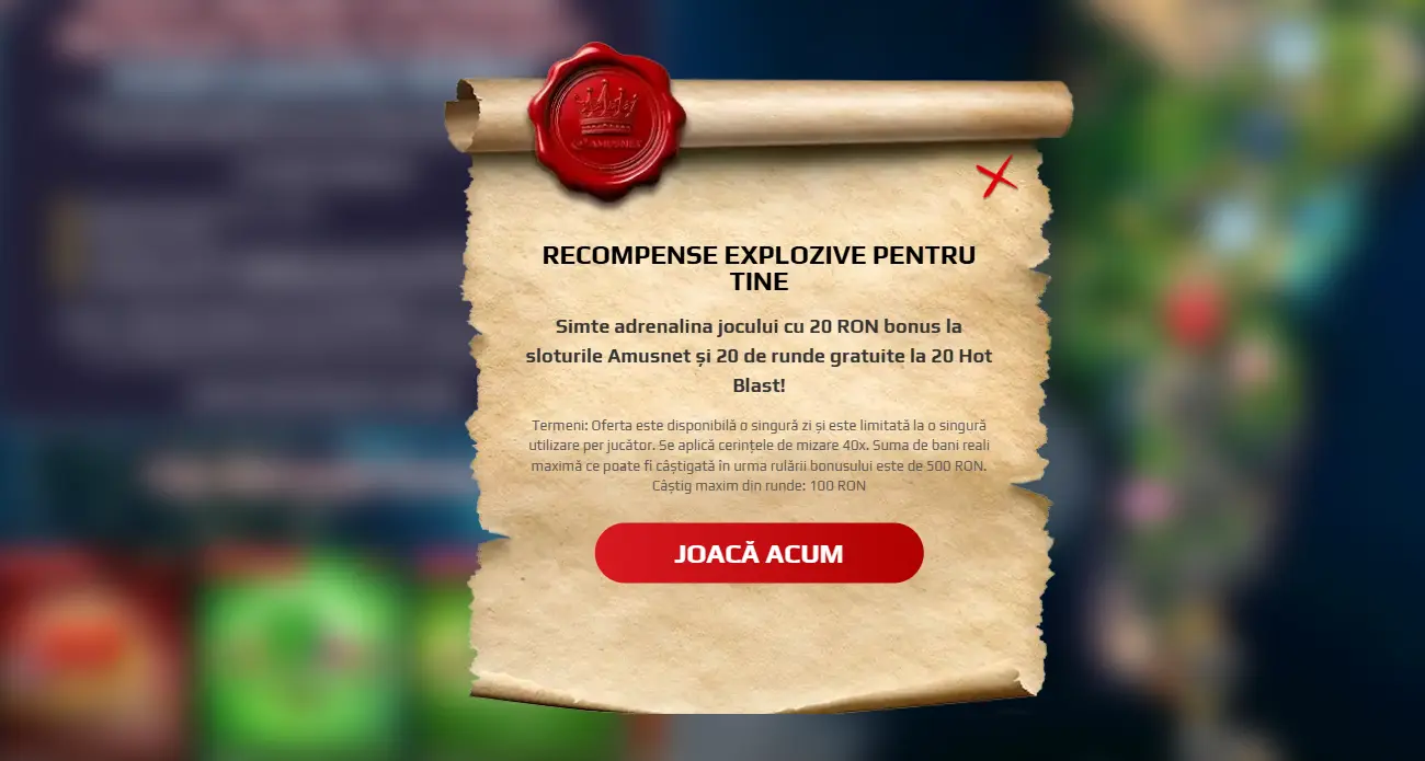 20 RON Bonus si 20 Rotiri Gratuite la NetBet