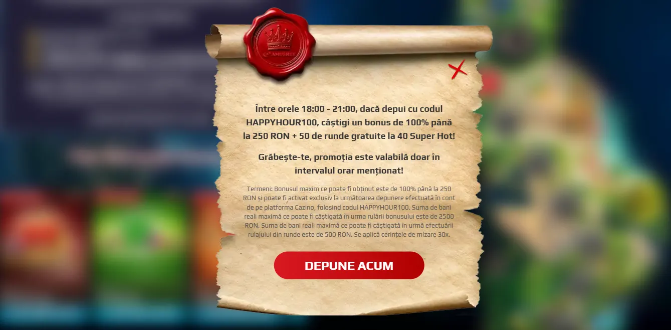 250 RON Bonus si 50 Rotiri Gratuite la NetBet