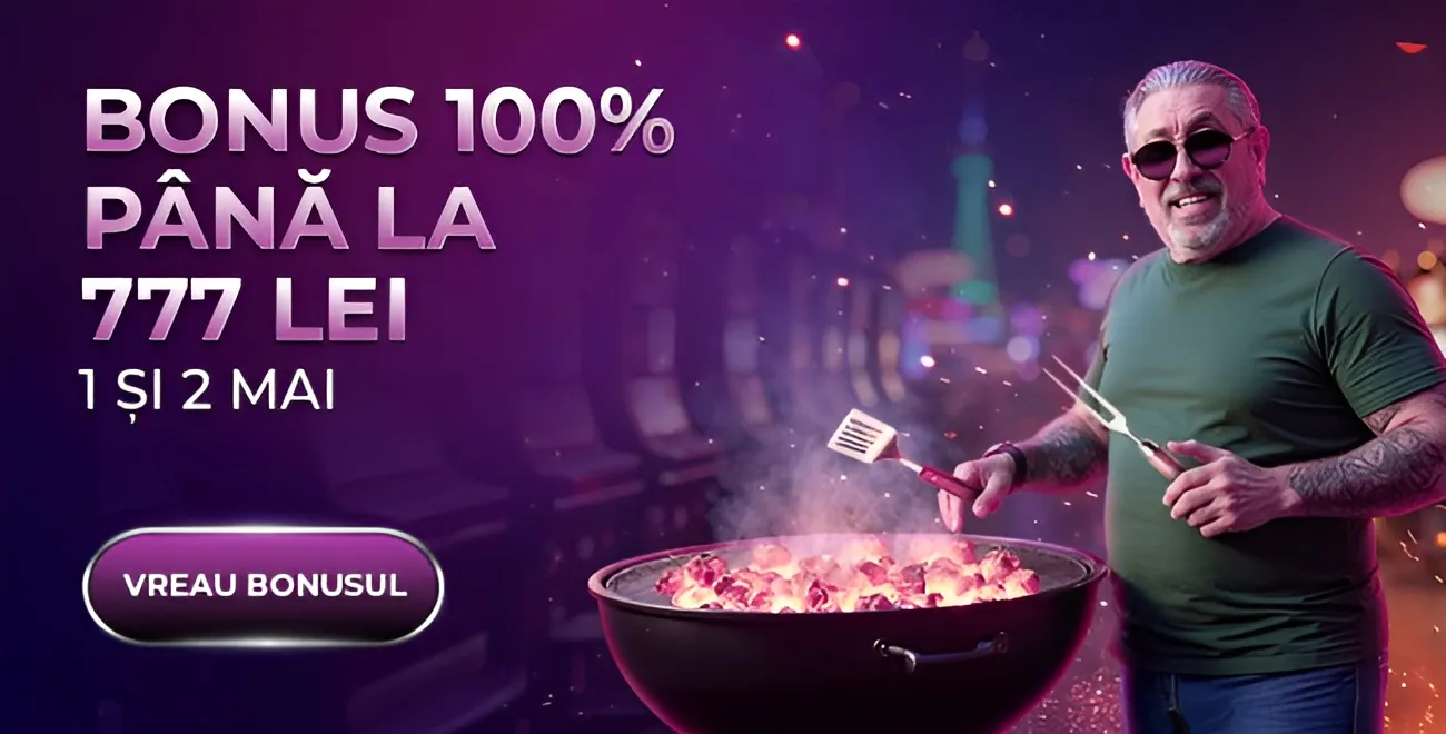 Bonus de 100% pana la 777 RON - Oferta Player de 1 si 2 mai