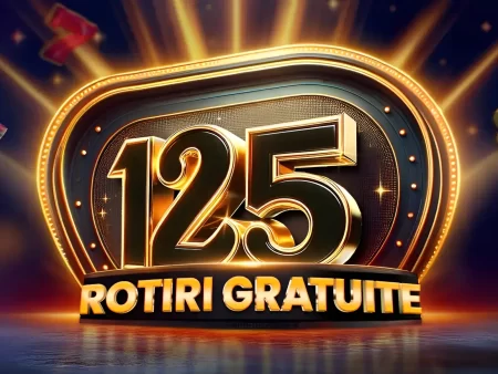 Bonus fără depunere Spin.ro – 125 Rotiri Gratuite la verificarea contului