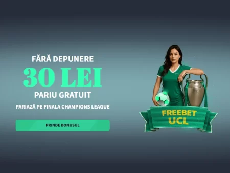 Câștigă 30 RON Bonus Fără Depunere pentru finala Champions League la Gets Bet