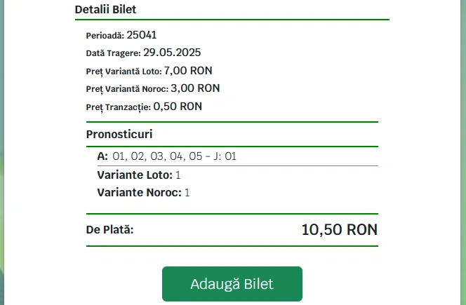 preț bilet joker