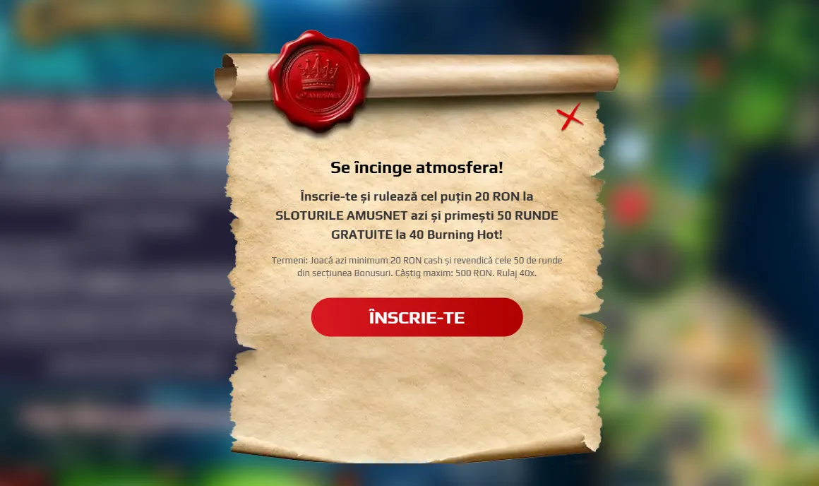 50 Rotiri Gratuite la 40 Burning Hot