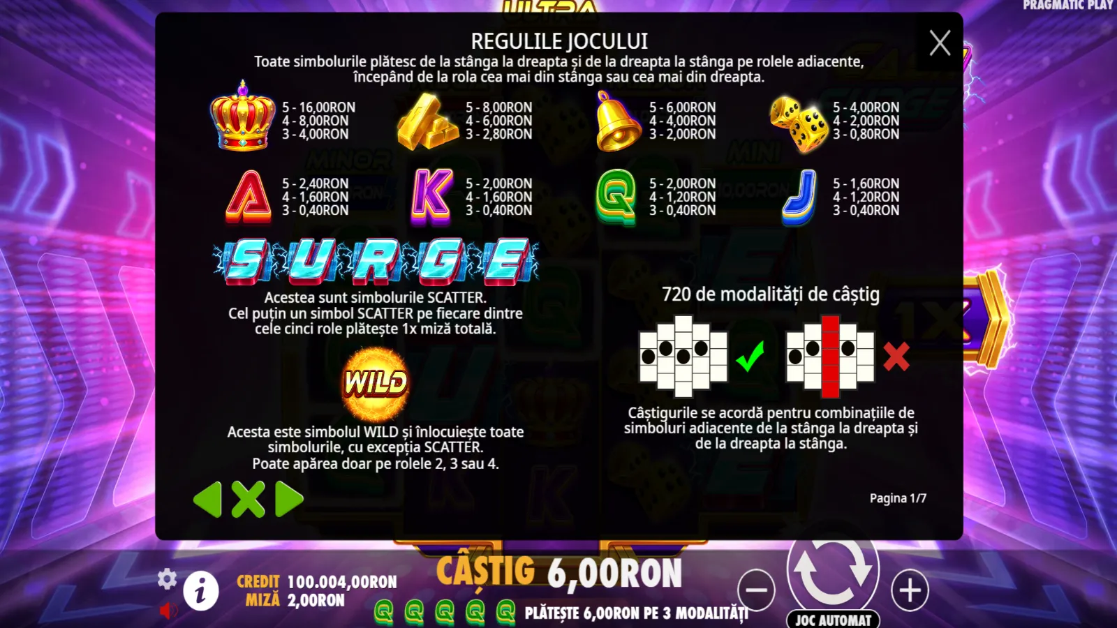 Cash Surge Demo Simboluri