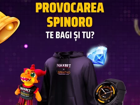 Provocarea Spinoro de la MaxBet – Câștigă până la 100 RON Bonus + șansa la unul dintre premiile puse la bătaie