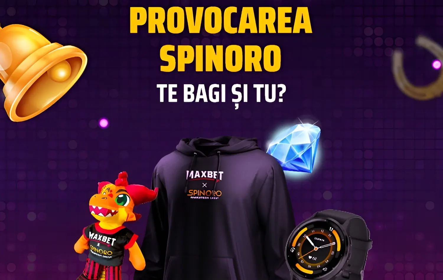 Provocarea Spinoro de la MaxBet - Castiga pana la 100 RON Bonus + sansa la unul dintre premiile puse la bataie