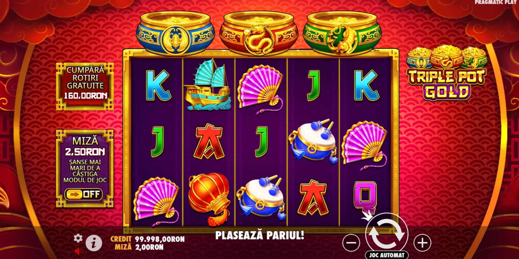 Triple Pot Gold Demo GamePlay