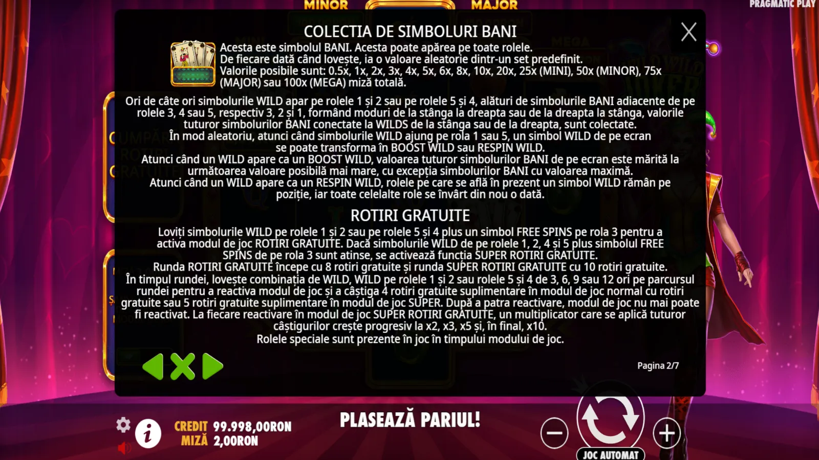Wild Wild Joker Demo Moduri