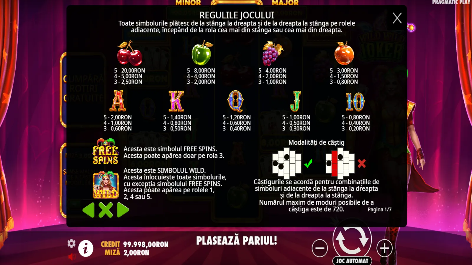 Wild Wild Joker Demo Simboluri