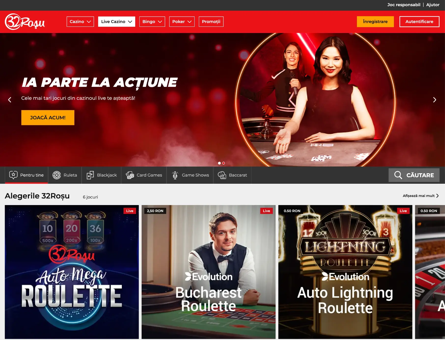32Roșu Live Casino