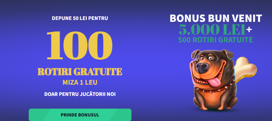 Activeaza 100 Rotiri Gratuite pe 1 leu cu o depunere de doar 50 RON la GetsBet