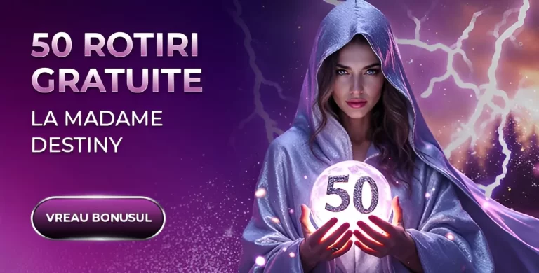 Activează 50 Rotiri Gratuite Madame Destiny la Player cu o depunere de doar 20 RON