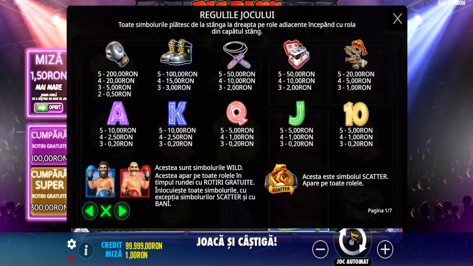 Big Bass Boxing Bonus Round Gratis Simboluri