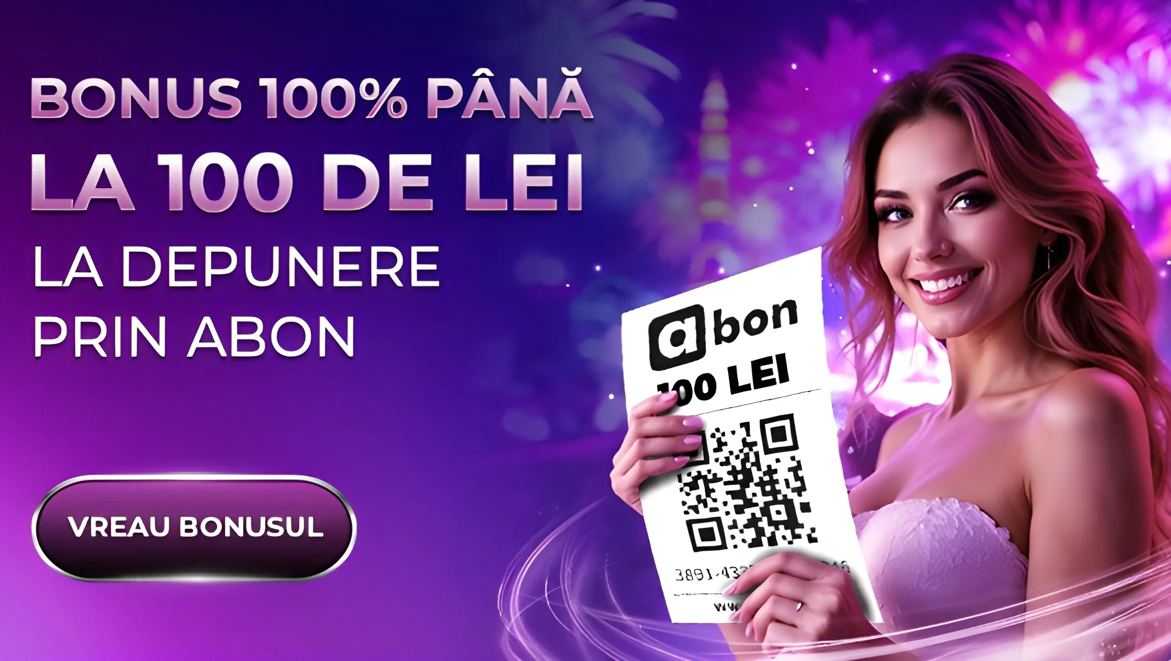 Depune cu Abon la Player si beneficiezi de 100% bonus la depunere pana la 100 RON