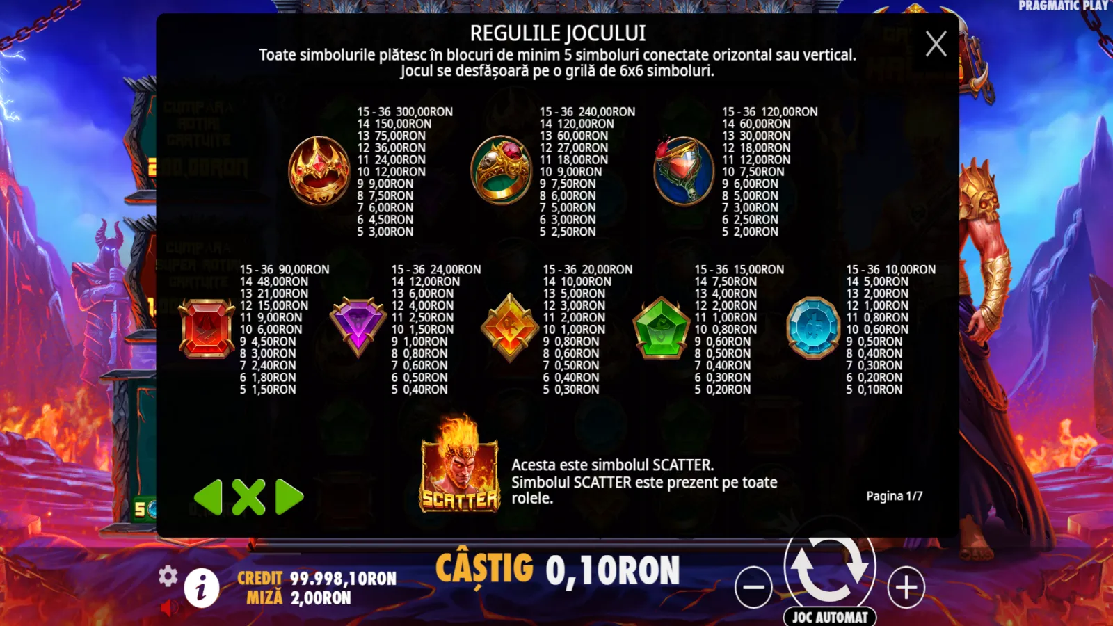 Gates of Hades Free Simboluri