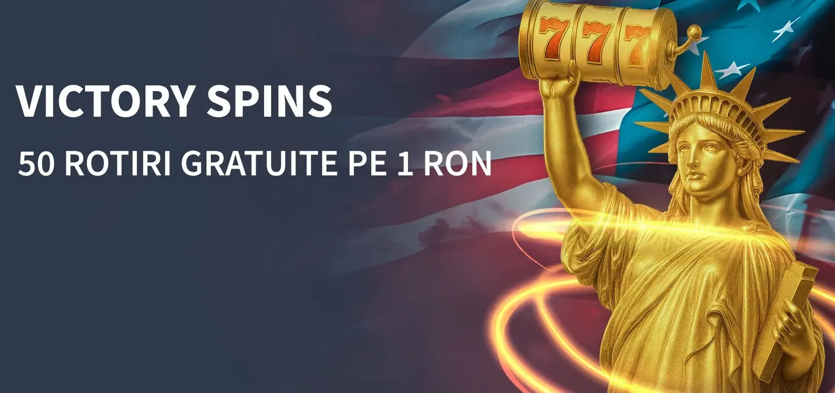 Pe 4 iulie poti activa 50 Rotiri Gratuite pe 1 RON la Conti Cazino