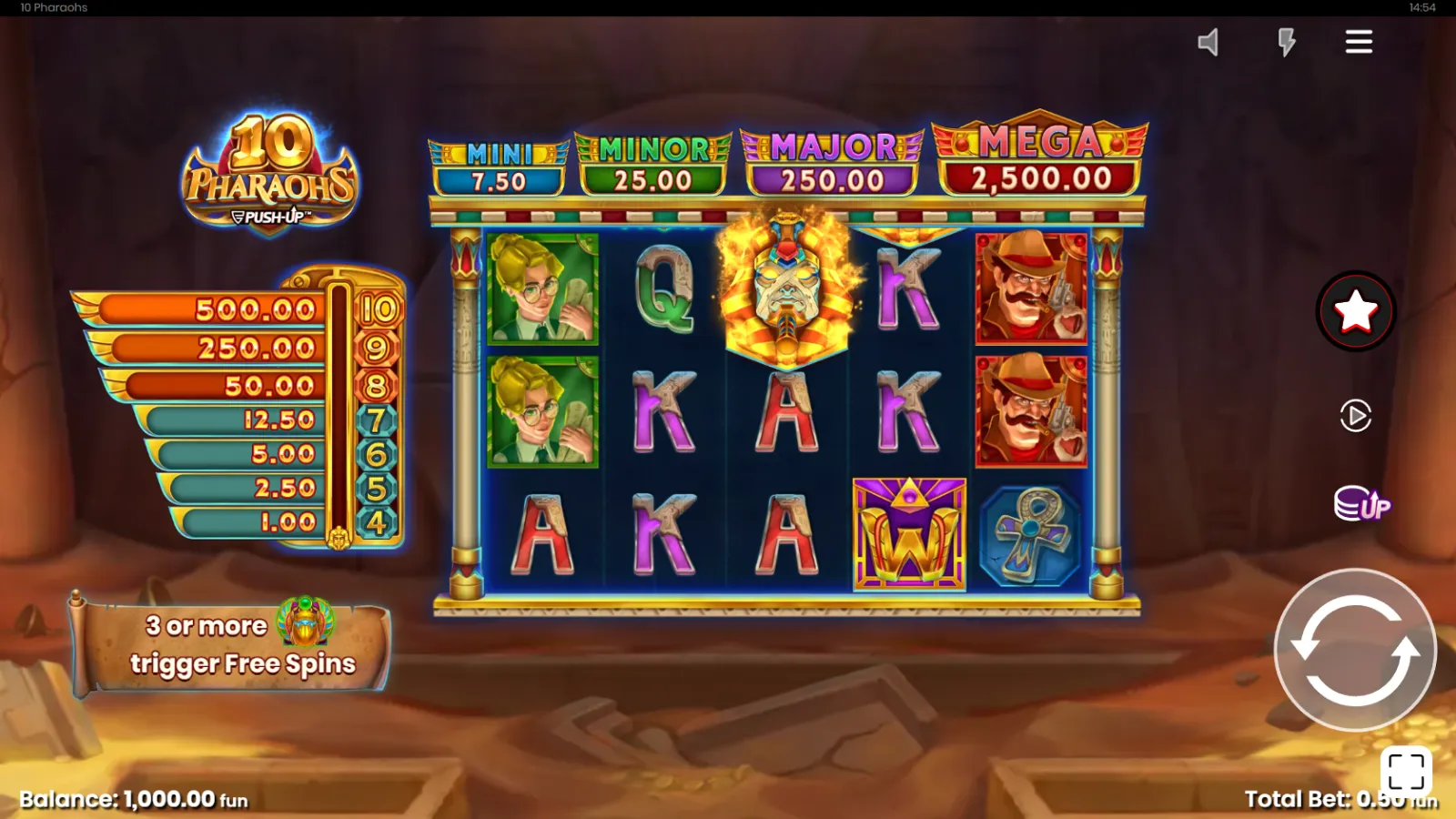 10 Pharaohs Demo GamePlay