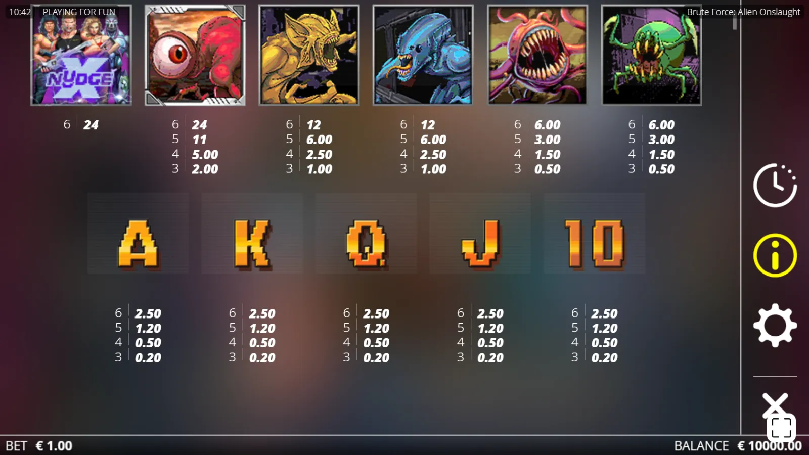 Brute Force Alien Onslaught Demo Simboluri
