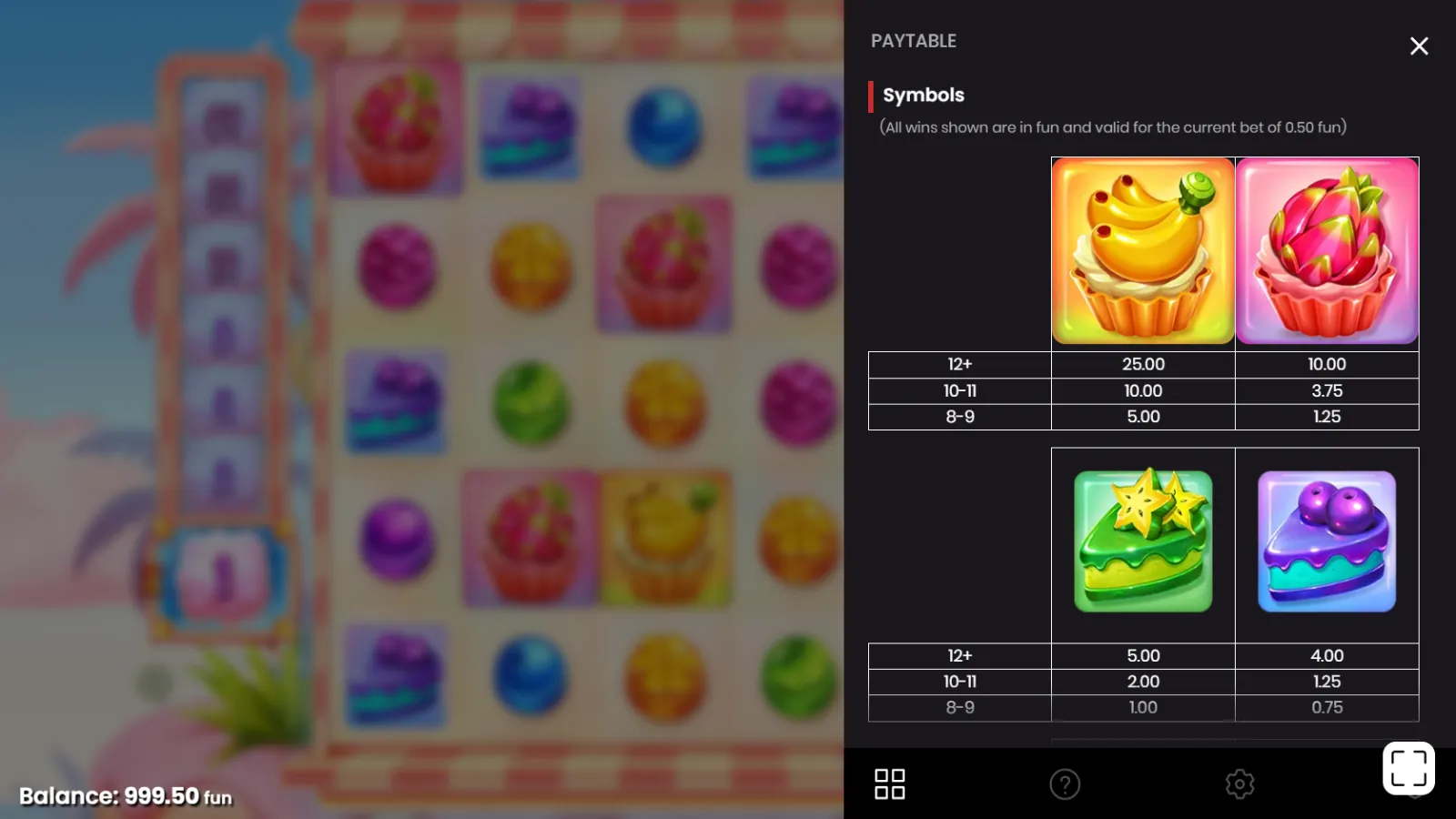 Candy Blast Demo Simboluri