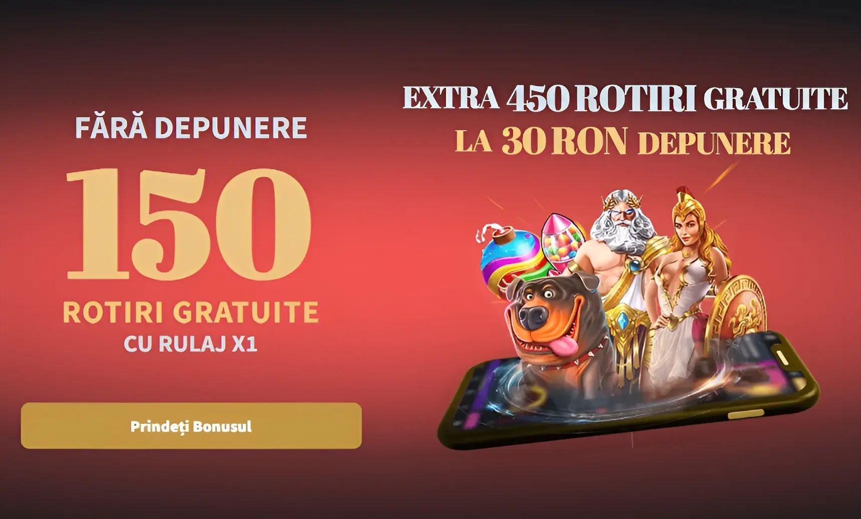 Conti Cazino ofera 150 Rotiri Gratuite cu rulaj X1 si inca 450 rotiri la depunere de minim 30 RON