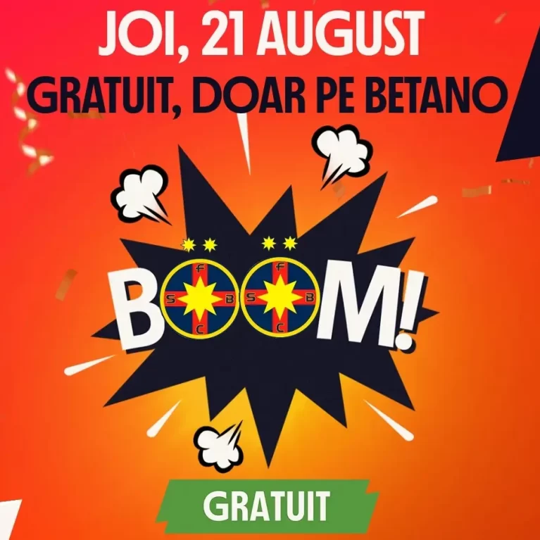 Joi, în data de 21 august, Betano oferă o surpriză gratuită pentru toți jucătorii