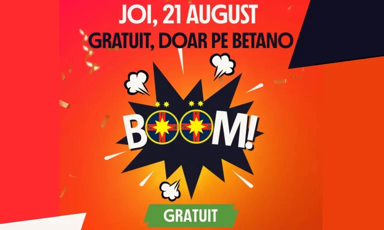 Joi, în data de 21 august, Betano oferă o surpriză gratuită pentru toți jucătorii