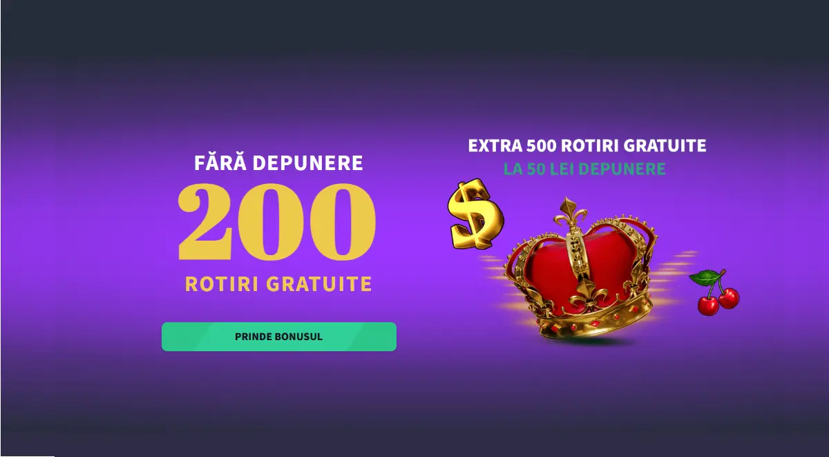 La GetsBet poti incasa 200 rotiri fara depunere + alte 500 la depunere de minim 50 RON