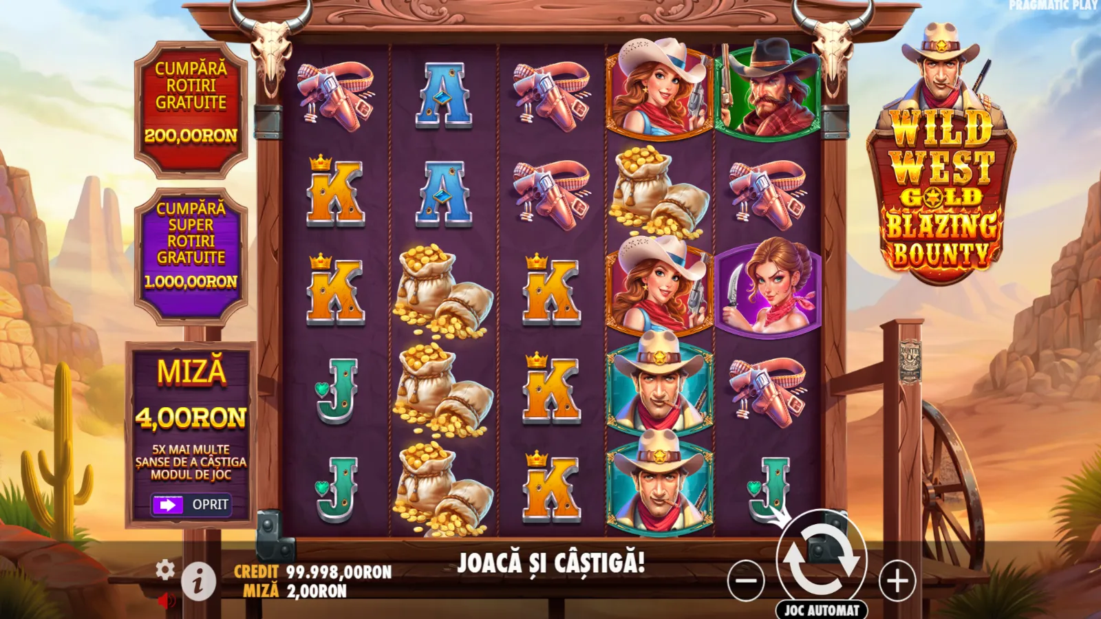 Wild West Gold Blazing Bounty Gratis Gameplay