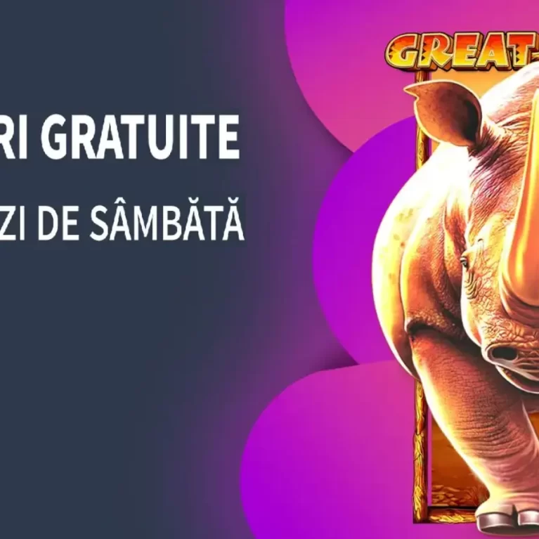 Conti Cazino oferă în fiecare sâmbătă 150 Rotiri Gratuite la Great Rhino