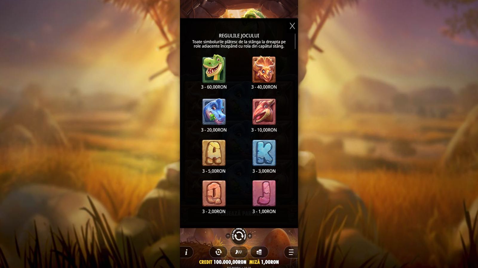 Dino Drop Gratis Simboluri