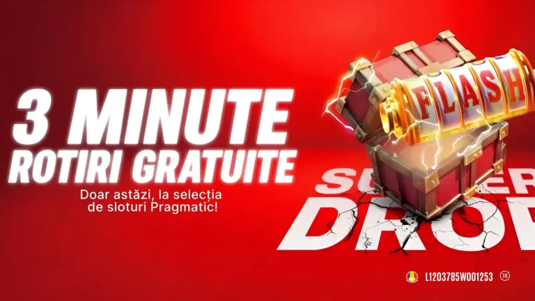 Flash Super Drop Superbet – 3 minute de Rotiri Gratuite pentru toată lumea
