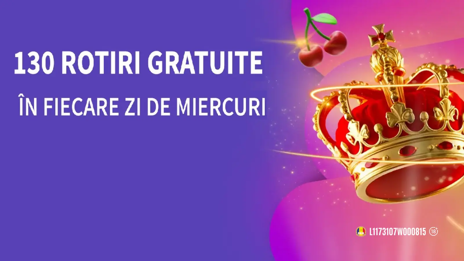 Incaseaza 130 Rotiri Gratuite la Conti Cazino in fiecare zi de miercuri