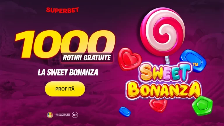 Între 16 și 18 septembrie poți încasa 1000 Rotiri Gratuite fără depunere la Superbet