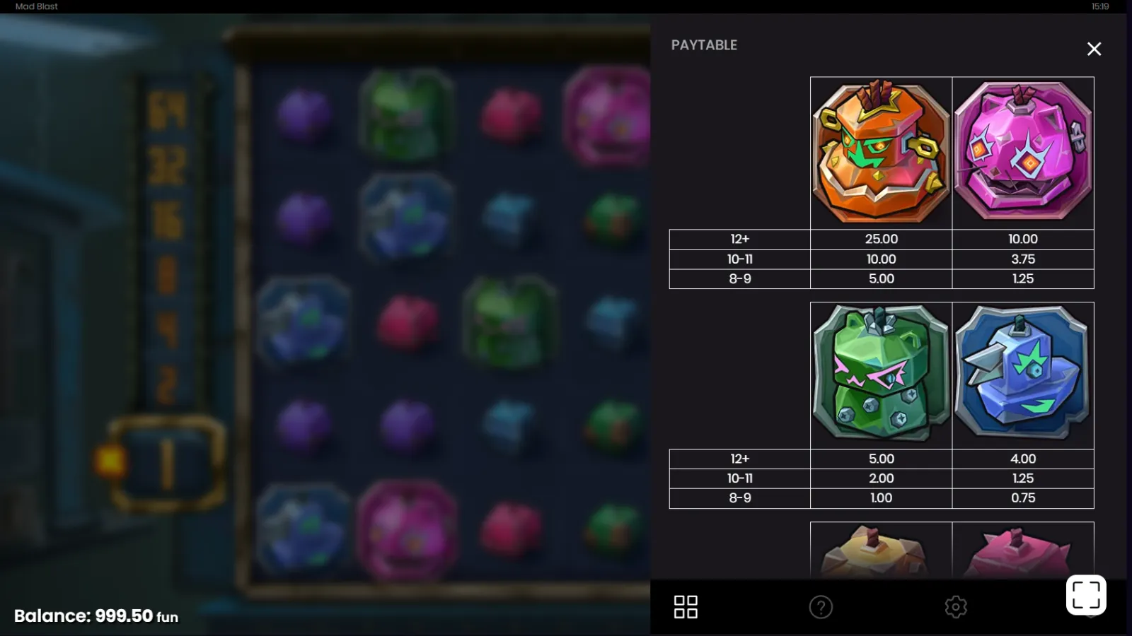 Mad Blast Demo Simboluri