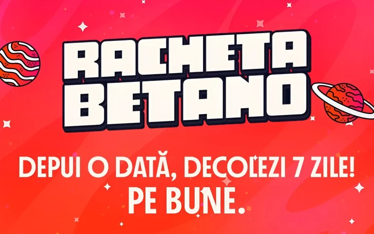 O singură depunere îți asigură 7 zile de joc gratuit la Racheta Betano