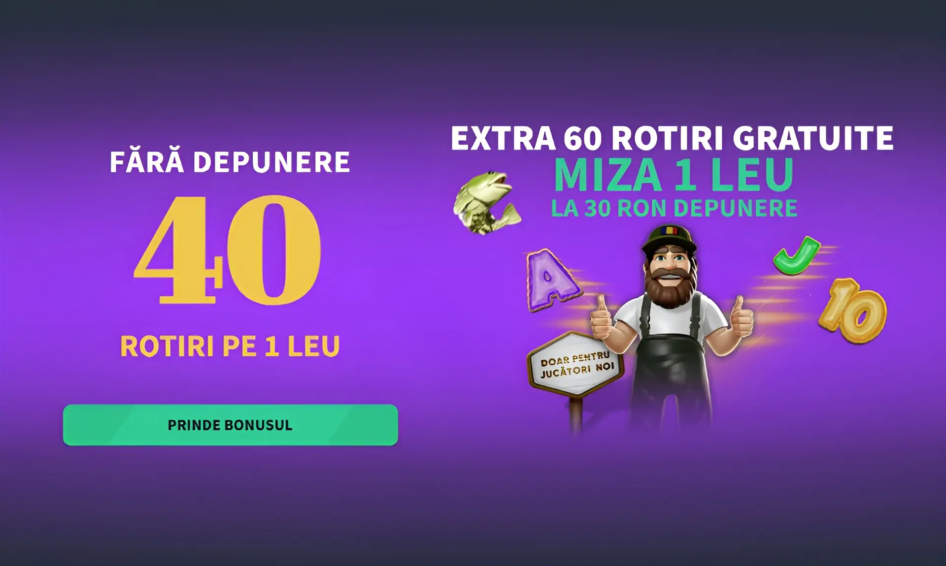 Ofertă Exclusivă Getsbet – 40 rotiri fără depunere pe 1 leu + 60 rotiri extra la depunere de 30 RON