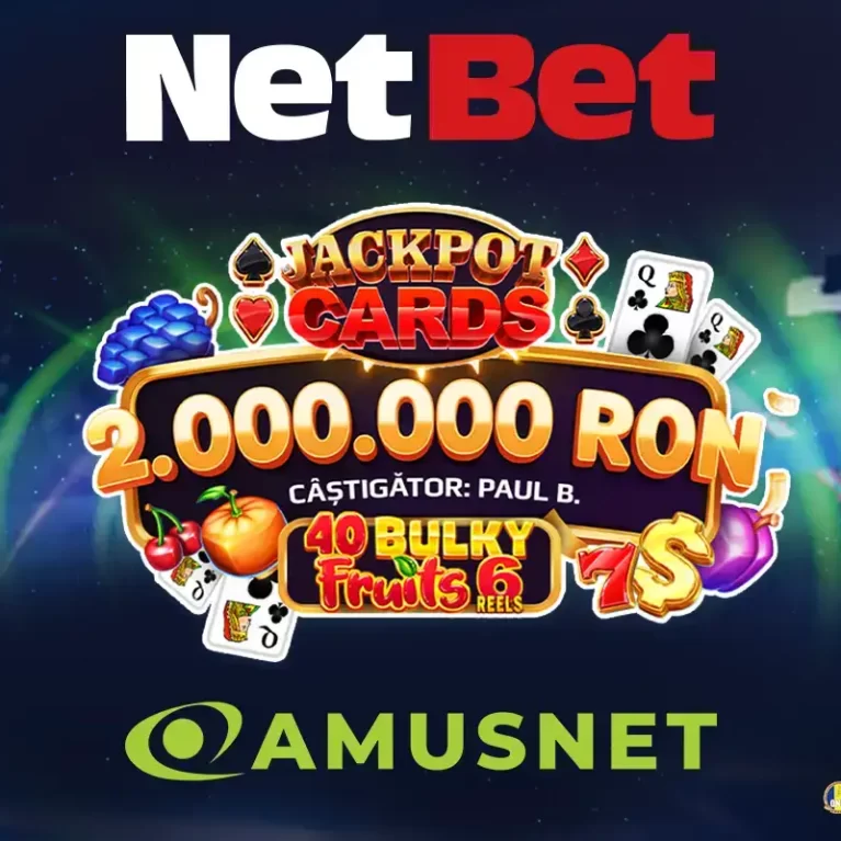 Peste 2 milioane de lei câștig la NetBet Casino, cu Jackpot Cards Amusnet