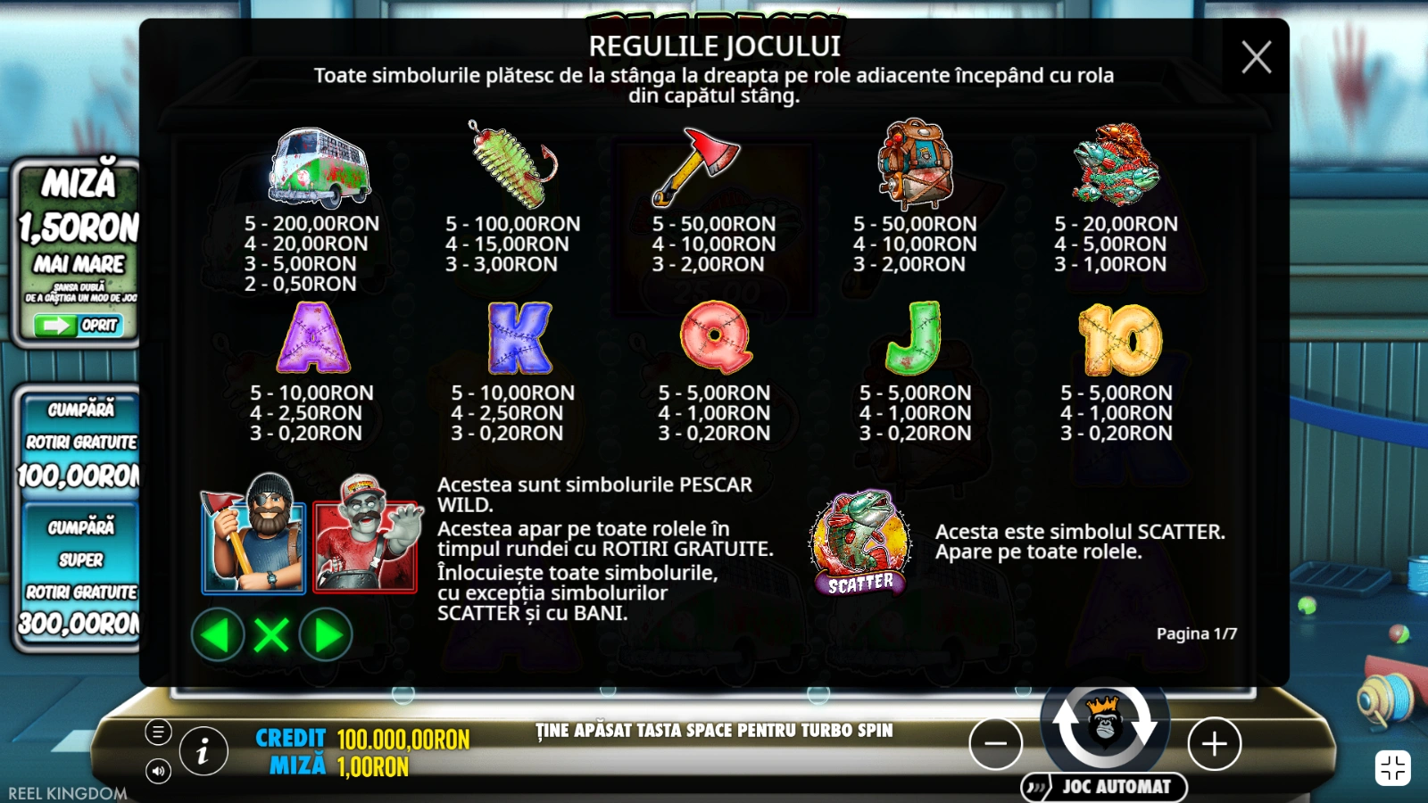 Big Bass Halloween 3 Simboluri