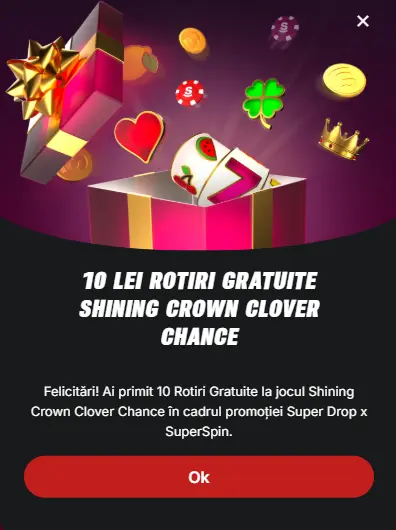 Bonus garantat la Roata Superbet