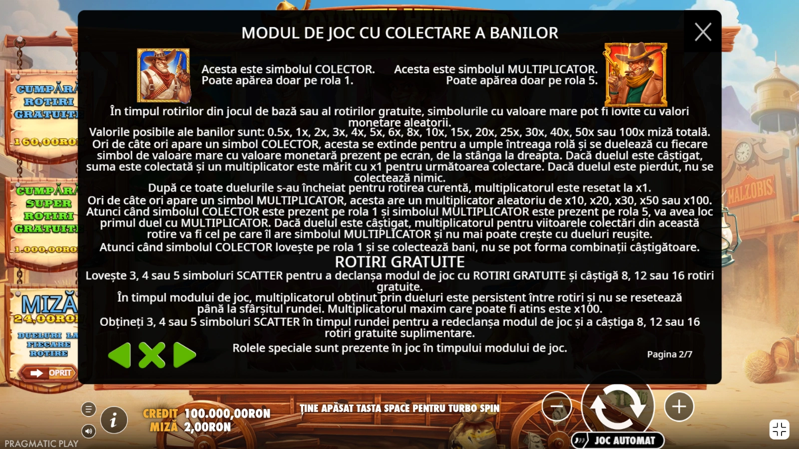 Bounty Hunter rotiri gratuite