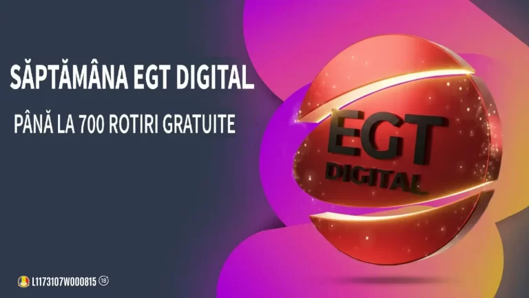 Câștigă zilnic câte 100 Rotiri Gratuite în săptămâna EGT Digital de la Conti Cazino