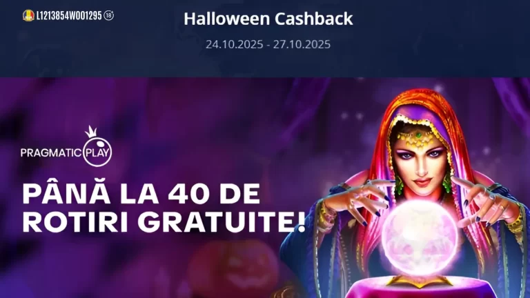 De Halloween poți câștiga până la 40 Rotiri Gratuite pe 4 RON la Mr Bit