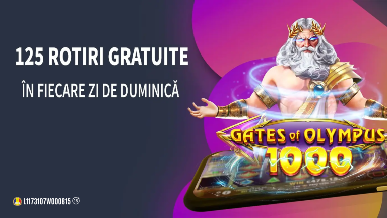 În fiecare duminică poți revendica 125 Rotiri Gratuite la Conti Cazino