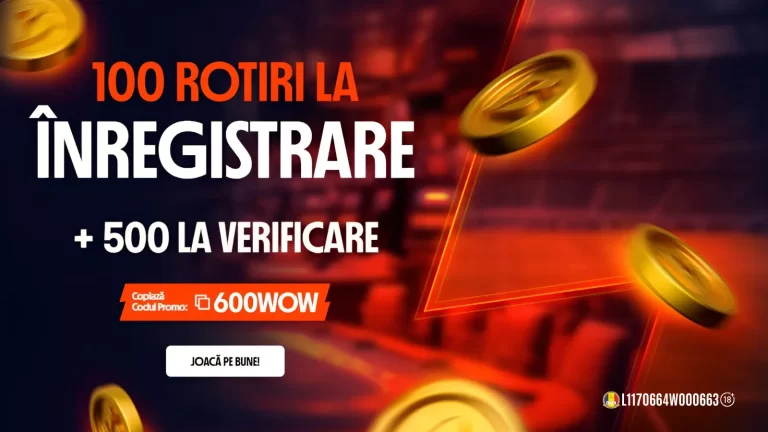 600 Rotiri Gratuite fără depunere cu rulaj X1 – doar între 14 și 16 octombrie la Betano
